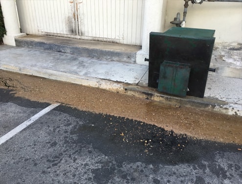 grease spillage cause by used cooking oil thieves